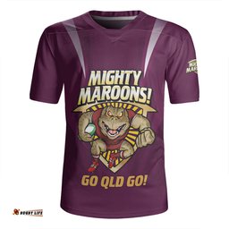 Queensland Maroons V-Neck Rugby Jerseys Custom State Of Origin 2024 Passionate Fan Born To Win