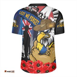 West Coast Eagles V-Neck Rugby Jerseys Anzac Day Honor United In Spirit