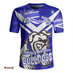 Canterbury-Bankstown Bulldogs V-Neck Rugby Jerseys - Happy Australia Day We Are One And Free