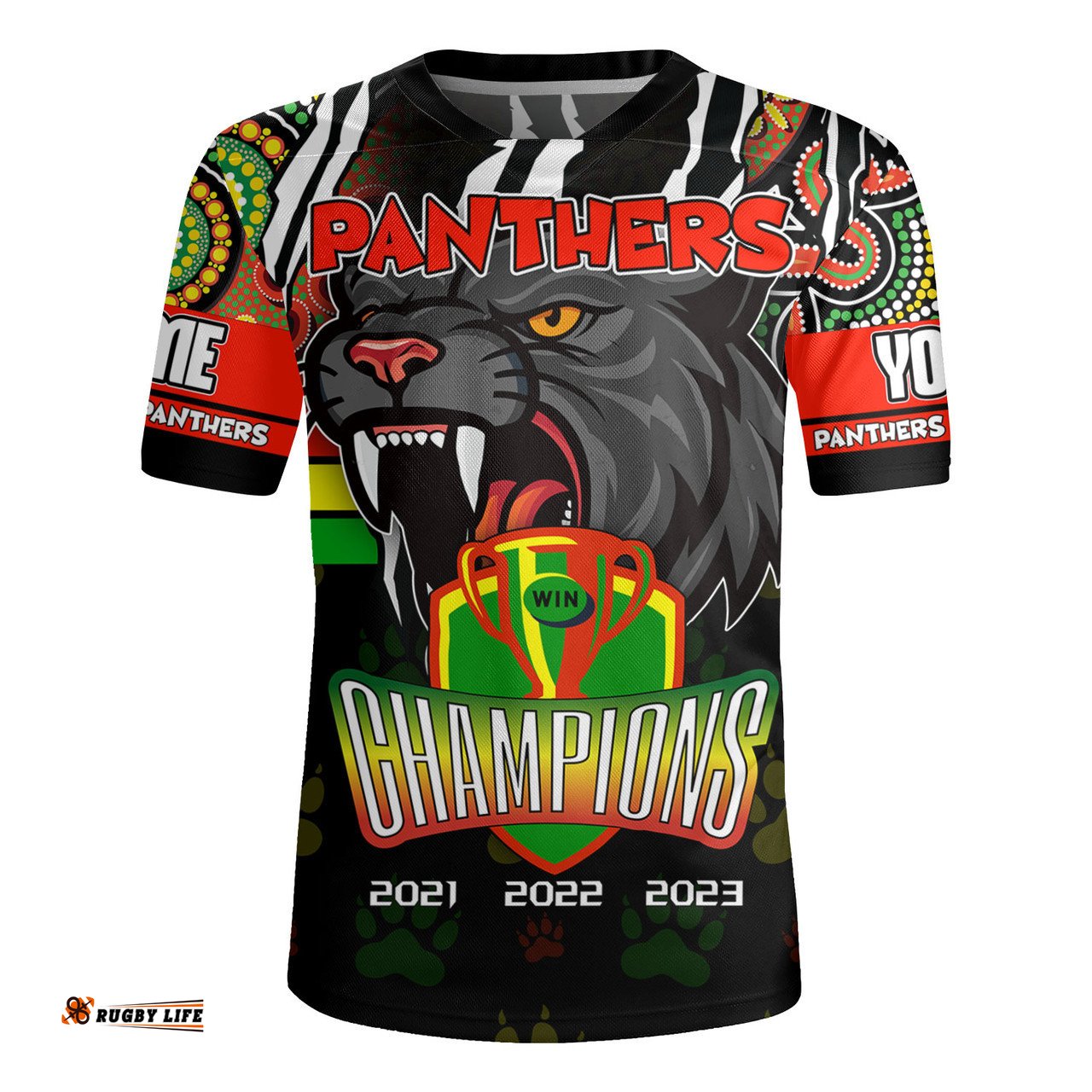 Penrith Panthers V-Neck Rugby Jerseys - Custom Talent Win Games But Teamwork And Intelligence Win Championships With Aboriginal Style