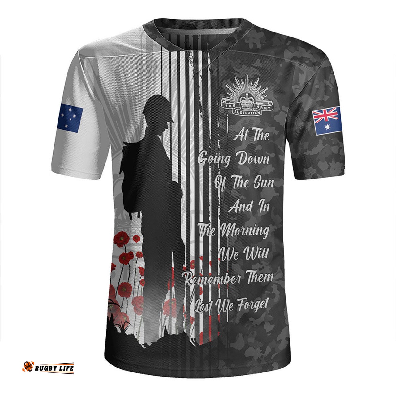 Australia V-Neck Rugby Jerseys Spirit Of Remembrance Day Lest We Forget