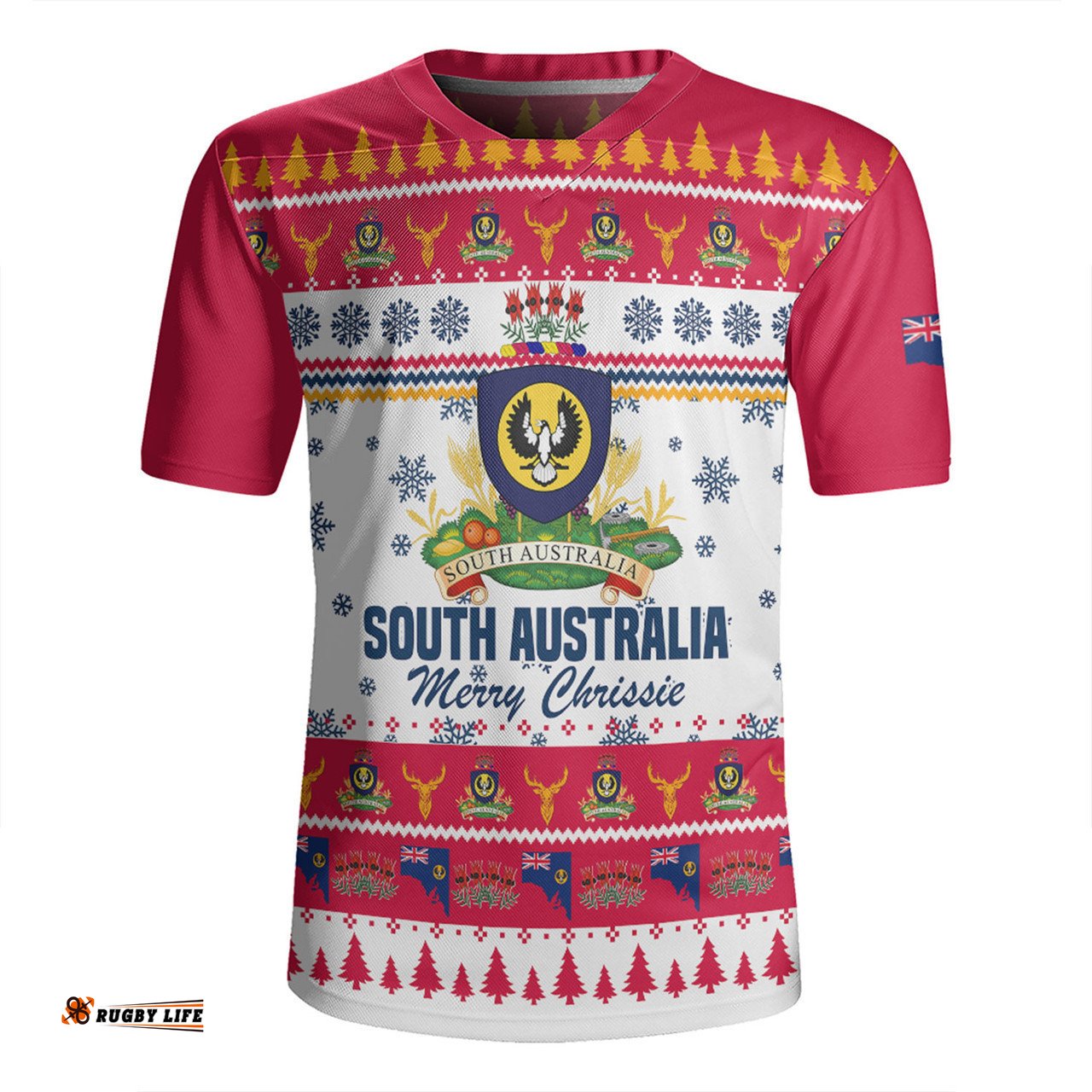 South Australia Christmas V-Neck Rugby Jerseys - Merry Chrissie V-Neck Rugby Jerseys
