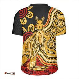 Australia V-Neck Rugby Jerseys Aboriginal Kangaroo Journey