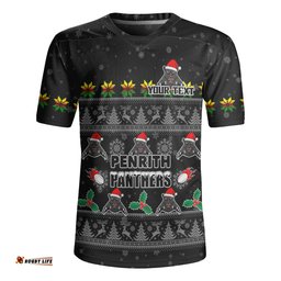 Penrith Panthers Christmas Custom V-Neck Rugby Jerseys - Special Ugly Christmas V-Neck Rugby Jerseys