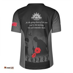 Australia V-Neck Rugby Jerseys - Anzac Day Australian Red Ensign Remember Them