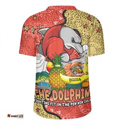 Redcliffe Dolphins Custom V-Neck Rugby Jerseys - Australian Big Things V-Neck Rugby Jerseys