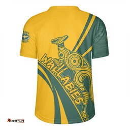 Australia V-Neck Rugby Jerseys Wallabies Squad Aboriginal Pattern Inspired
