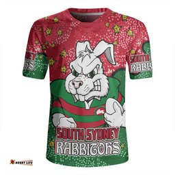 South Sydney Rabbitohs V-Neck Rugby Jerseys - Team With Dot And Star Patterns For Tough Fan V-Neck Rugby Jerseys