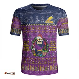 Melbourne Storm Christmas Custom V-Neck Rugby Jerseys - Chrissie Spirit V-Neck Rugby Jerseys