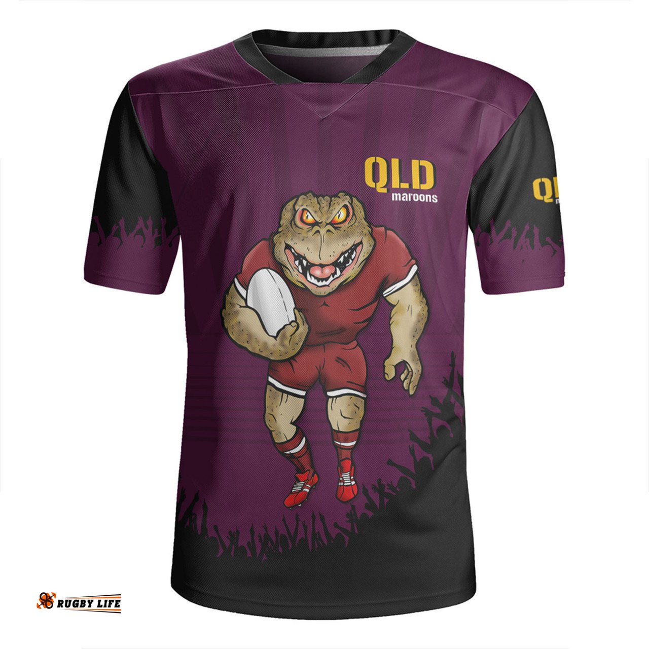 Queensland Maroons V-Neck Rugby Jerseys Custom State Of Origin 2024 Go Mighty QLD Maroons For Die Hard Fan Supporters