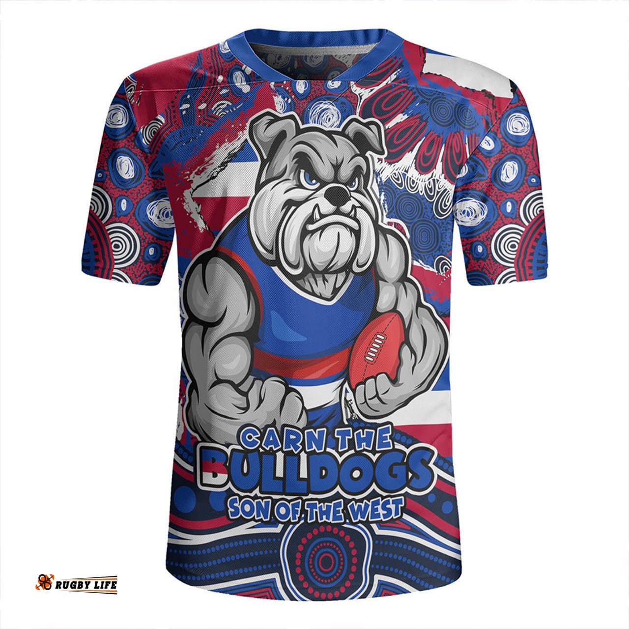 Western Bulldogs V-Neck Rugby Jerseys Blazing Spirit Of Victory