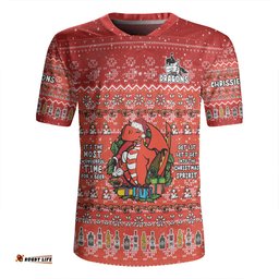 St. George Illawarra Dragons Christmas Custom V-Neck Rugby Jerseys - Chrissie Spirit V-Neck Rugby Jerseys