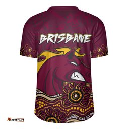 Brisbane Broncos V-Neck Rugby Jerseys - Custom Maroon Bronxnation Blooded Aboriginal Inspired