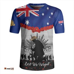 Australia V-Neck Rugby Jerseys Anzac Day Lest We Forget Honoring The Anzac Spirit