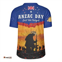 Australia V-Neck Rugby Jerseys Anzac Day Lest We Forget Honoring The Anzac Spirit