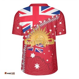 Australia V-Neck Rugby Jerseys - Anzac Day Lest We Forget Australian Red Ensign