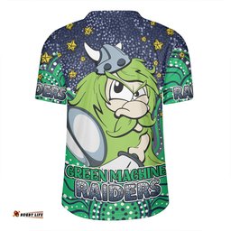 Canberra Raiders Custom Custom With Aboriginal Inspired Style Of Dot Painting Patterns Rugby Jersey