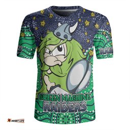 Canberra Raiders Custom Custom With Aboriginal Inspired Style Of Dot Painting Patterns Rugby Jersey