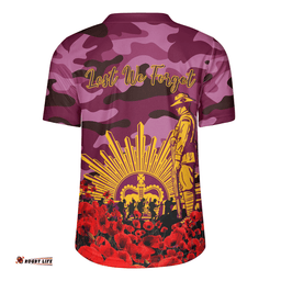 Brisbane Broncos Brisbane Broncos Anzac Day Lest We Forget Rugby Jersey
