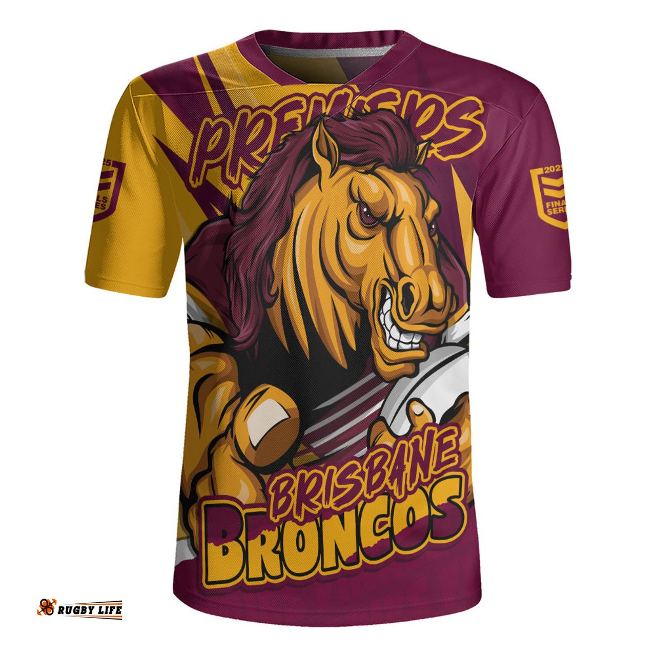 Brisbane Broncos Chasing Victory 2025 Final Series Pride Rugby Jersey