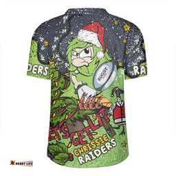Canberra Raiders Christmas Custom Let's Get Lit Chrisse Pressie Rugby Jersey