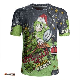 Canberra Raiders Christmas Custom Let's Get Lit Chrisse Pressie Rugby Jersey