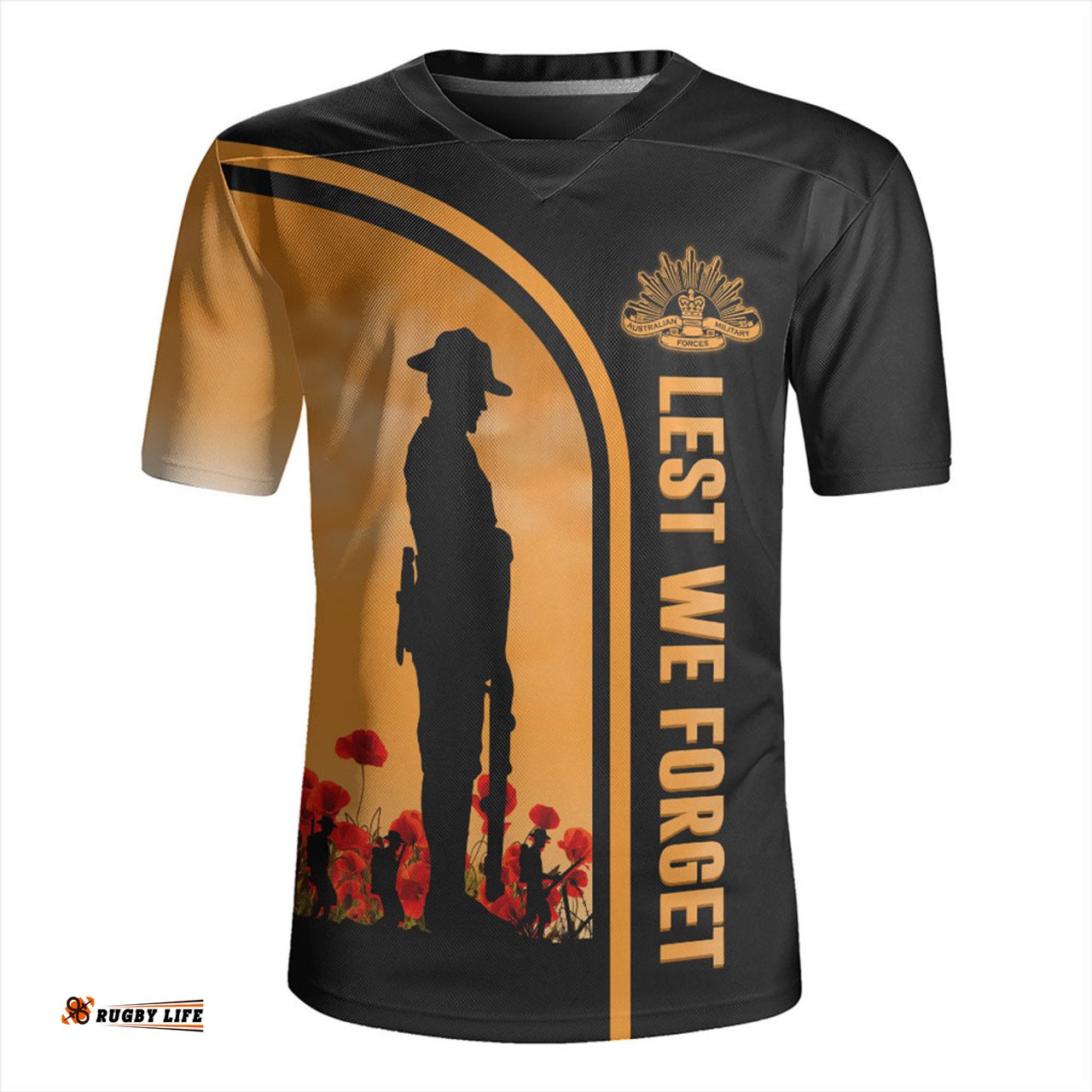 Australia Lest We Forget Style In My Heart Rugby Jersey