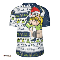 Canberra Raiders Merry Christmas Our Beloved Team Scratch Style Rugby Jersey