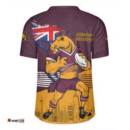 Brisbane Broncos Custom For Die Hard Fan Australia Flag Scratch Style Rugby Jersey