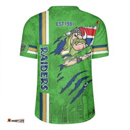 Canberra Raiders Happy Australia Day Flag Scratch Style Rugby Jersey