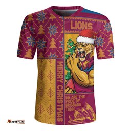 Brisbane Lions Merry Christmas Knit Style Festive Spirit Rugby Jersey