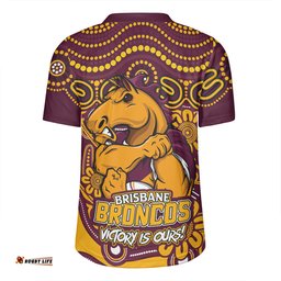 Brisbane Broncos Aboriginal Inspired Tough Fan Rugby For Life Rugby Jersey