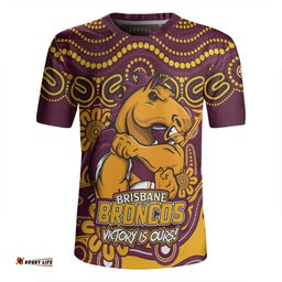 Brisbane Broncos Aboriginal Inspired Tough Fan Rugby For Life Rugby Jersey