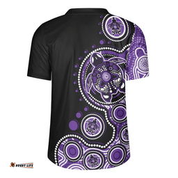Australia Indigenous Turtle Aboriginal Dot Art Purple Rugby Jersey