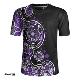 Australia Indigenous Turtle Aboriginal Dot Art Purple Rugby Jersey