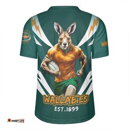 Australia Wallabies Championship Sport Style Green Rugby Jersey