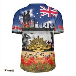 Australia Lest We Forget Poppies And Soldiers Army Style Rugby Jersey