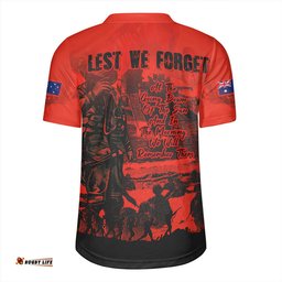 Australia Red Legacy Honoring ANZAC Heroes Rugby Jersey