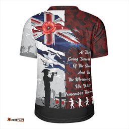Australia Remembrance Day Lest We Forget Australian Military Tribute Red Rugby Jersey
