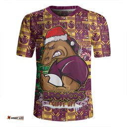 Brisbane Broncos Merry Ugly Christmas Comic Style Rugby Jersey