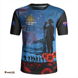 Australia Sailing Into History The ANZAC Spirit Rugby Jersey
