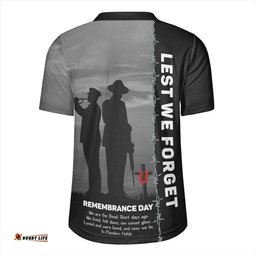 Australia Remembrance Day We Shall Not Forget We Will Remember Them Black Rugby Jersey