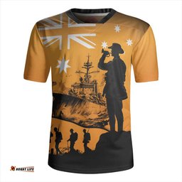 Australia Lest We Forget Navy Anzac Rugby Jersey