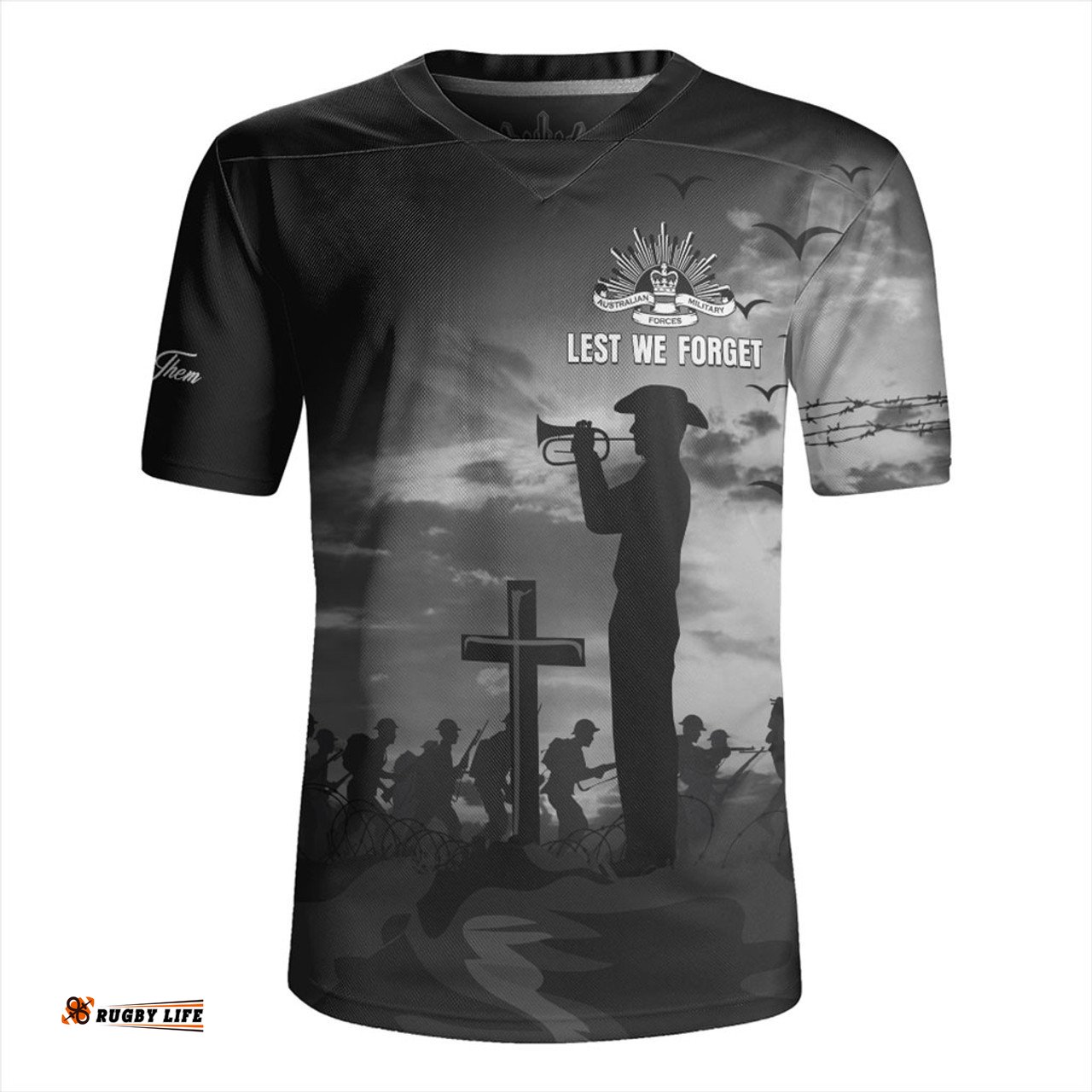 Australia Lest We Forget Remember Soldiers Rugby Jersey