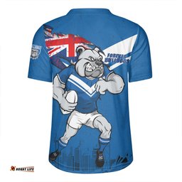 Canterbury Bankstown Bulldogs Custom For Die Hard Fan Australia Flag Scratch Style Rugby Jersey