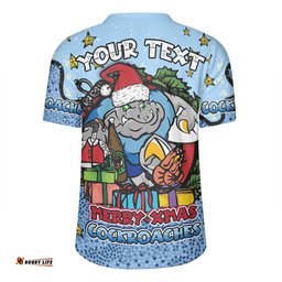 New South Wales Cockroaches Christmas Custom Merry Christmas Our Beloved Team With Aboriginal Dot Art Pattern Rugby Jersey