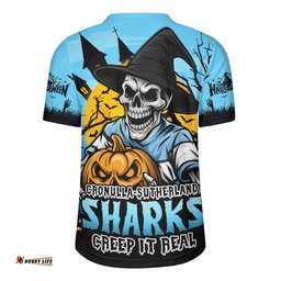 Cronulla Sutherland Sharks Dark Moon Rugby Halloween Battle Edition Rugby Jersey