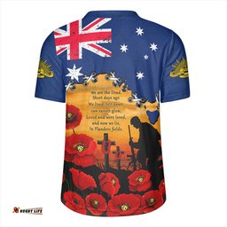 Australia Remembrance Day Fields Of Poppies Honoring The Fallen Rugby Jersey