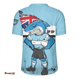Cronulla Sutherland Sharks Custom For Die Hard Fan Australia Flag Scratch Style Rugby Jersey
