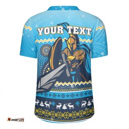 Gold Coast Titans Christmas Custom Ugly Xmas And Aboriginal Patterns For Die Hard Fan Rugby Jersey